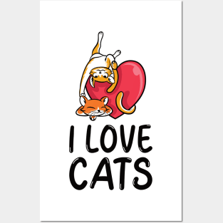 I Love Cats Posters and Art